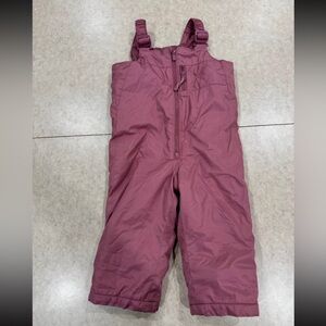 2T girls Kids Pink Snow pants bib